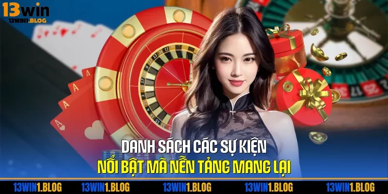 Danh sách các sự kiện nổi bật mà nền tảng mang lại